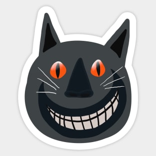 Crazy Halloween Cat Sticker